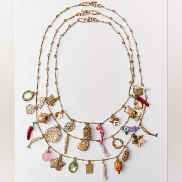 ZARA【NEW】MULTI-CHAIN NECKLACE MULTICHAIN NECKLACE - Golden | ZARA United States